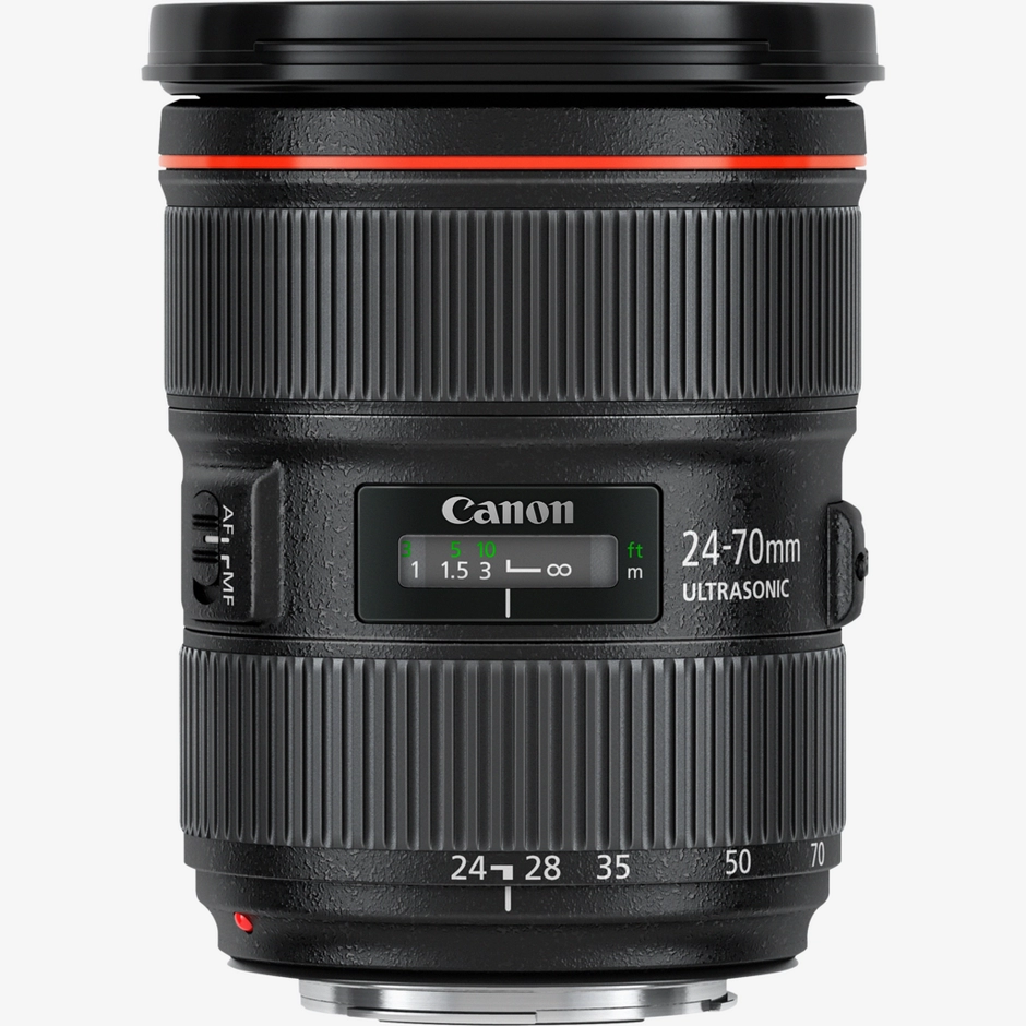 Objetivo Canon EF 24–70 mm f/2,8L II USM para reportajes y fotografía de producto